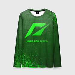 Лонгслив мужской Need for Speed - green gradient, цвет: 3D-принт