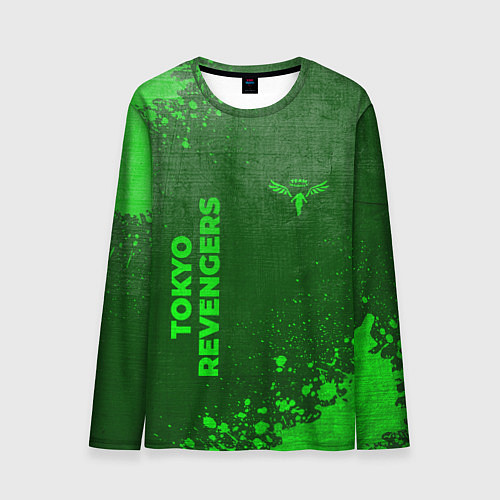 Мужской лонгслив Tokyo Revengers - green gradient вертикально / 3D-принт – фото 1