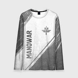 Лонгслив мужской Manowar - white gradient вертикально, цвет: 3D-принт
