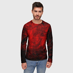 Лонгслив мужской Абстракция - red trash darkness, цвет: 3D-принт — фото 2
