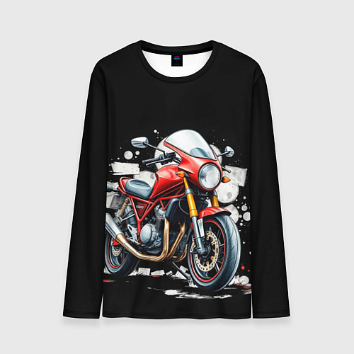 Мужской лонгслив Red Moto / 3D-принт – фото 1