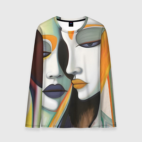 Мужской лонгслив Абстракция с девушками / 3D-принт – фото 1