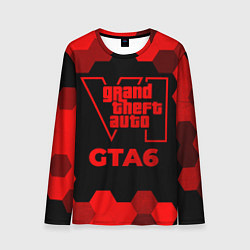 Мужской лонгслив GTA6 - red gradient