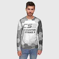 Лонгслив мужской Counter Strike 2 - white gradient, цвет: 3D-принт — фото 2
