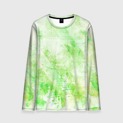 Мужской лонгслив Абстракция - light green atom