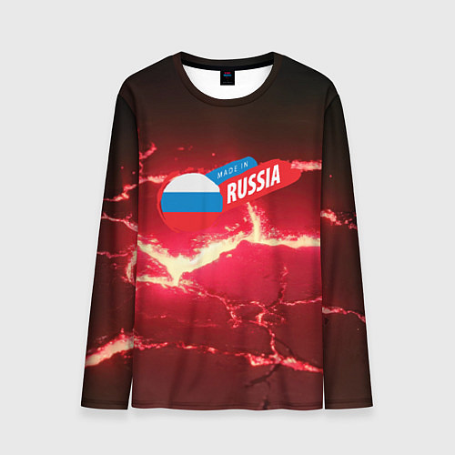 Мужской лонгслив Russia красные плиты / 3D-принт – фото 1