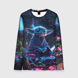 Лонгслив мужской Йода наслаждается видом, цвет: 3D-принт