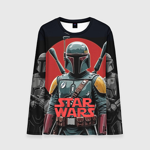 Мужской лонгслив Boba Fett звездные войны / 3D-принт – фото 1