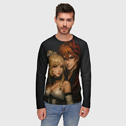 Лонгслив мужской Люмин и Тарталья реализм любовь, цвет: 3D-принт — фото 2