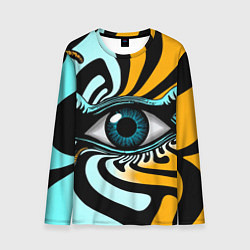 Мужской лонгслив Глаз - психоделика