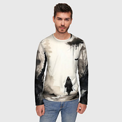 Лонгслив мужской Путник, цвет: 3D-принт — фото 2