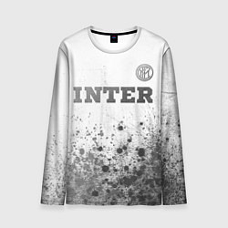 Лонгслив мужской Inter - white gradient посередине, цвет: 3D-принт