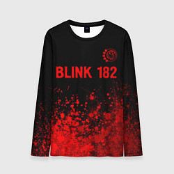 Мужской лонгслив Blink 182 - red gradient посередине