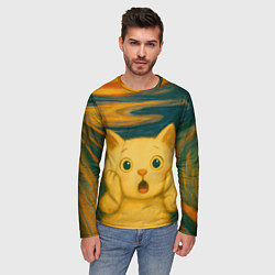 Лонгслив мужской Котёночкин крик, цвет: 3D-принт — фото 2