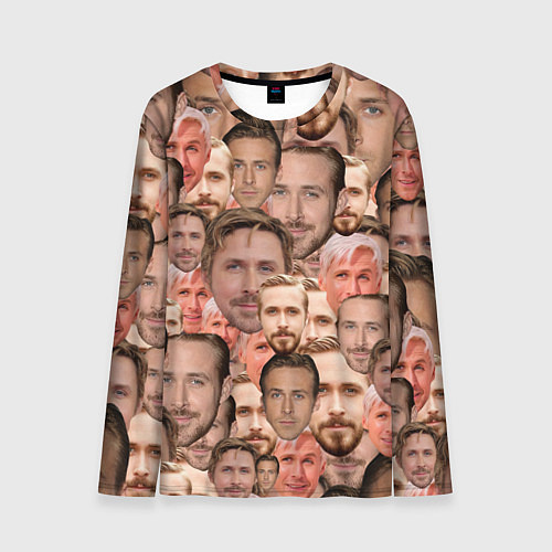 Мужской лонгслив Лица Райана Гослинга / 3D-принт – фото 1