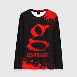 Лонгслив мужской Garbage - red gradient, цвет: 3D-принт