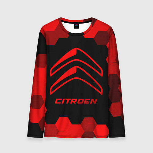 Мужской лонгслив Citroen - red gradient / 3D-принт – фото 1