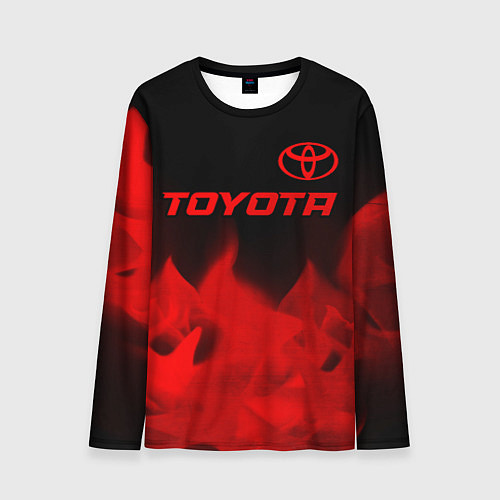 Мужской лонгслив Toyota - red gradient посередине / 3D-принт – фото 1