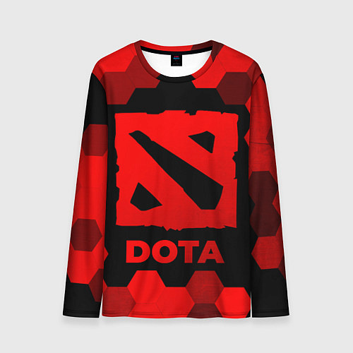 Мужской лонгслив Dota - red gradient / 3D-принт – фото 1