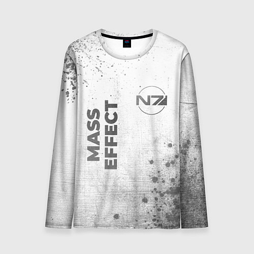 Мужской лонгслив Mass Effect - white gradient вертикально / 3D-принт – фото 1