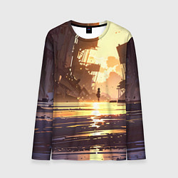 Лонгслив мужской Аниме под солнцем, цвет: 3D-принт