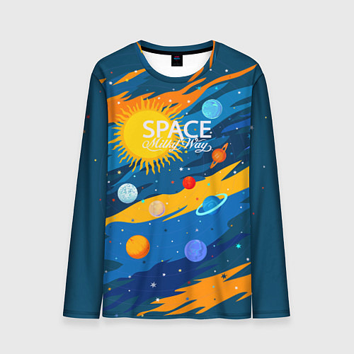 Мужской лонгслив Млечный путь -наш дом / 3D-принт – фото 1