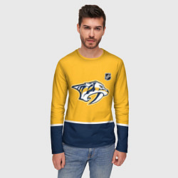 Лонгслив мужской Нэшвилл Предаторз хоккей, цвет: 3D-принт — фото 2