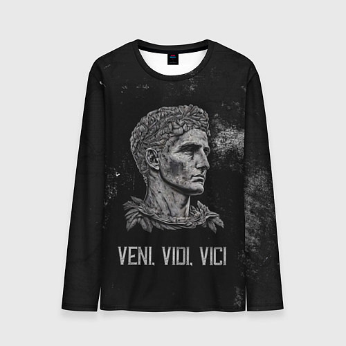 Мужской лонгслив Пришел увидел победил цезарь / 3D-принт – фото 1
