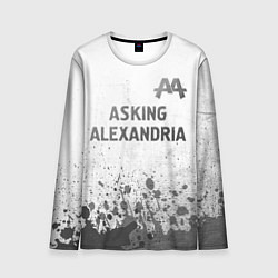 Мужской лонгслив Asking Alexandria - white gradient посередине
