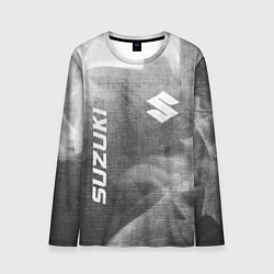 Лонгслив мужской Suzuki - grey gradient вертикально, цвет: 3D-принт