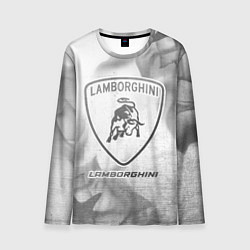 Мужской лонгслив Lamborghini - white gradient