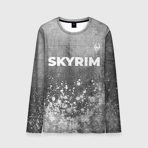 Мужской лонгслив Skyrim - grey gradient посередине / 3D-принт – фото 1