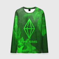 Мужской лонгслив The Sims - green gradient