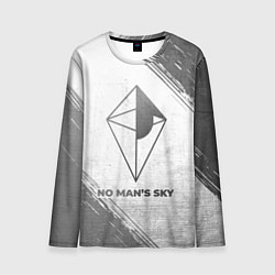 Мужской лонгслив No Mans Sky - white gradient