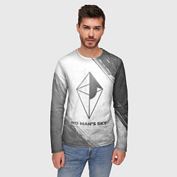 Лонгслив мужской No Mans Sky - white gradient, цвет: 3D-принт — фото 2