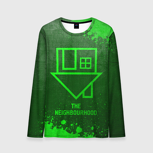 Мужской лонгслив The Neighbourhood - green gradient / 3D-принт – фото 1
