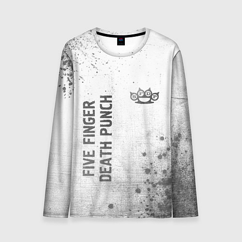 Мужской лонгслив Five Finger Death Punch - white gradient вертикаль / 3D-принт – фото 1