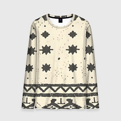 Мужской лонгслив Африканские примитивные узоры