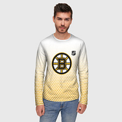 Лонгслив мужской Бостон Брюинз - светлый градиент, цвет: 3D-принт — фото 2