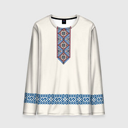 Лонгслив мужской Обережник - вышиванка, цвет: 3D-принт