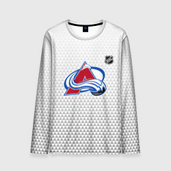 Лонгслив мужской Колорадо Эвеланш - белый геометрический градиент, цвет: 3D-принт