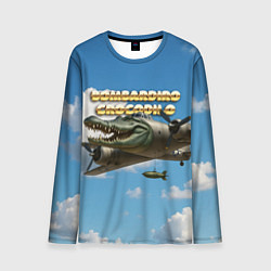 Лонгслив мужской Bombardino Crocodillo мем, цвет: 3D-принт