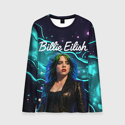 Мужской лонгслив Певица Билли Айлиш / 3D-принт – фото 1