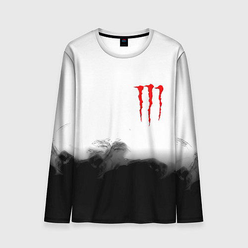 Мужской лонгслив Monster energy splash smoke / 3D-принт – фото 1