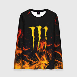 Лонгслив мужской Monster energy orange fire, цвет: 3D-принт