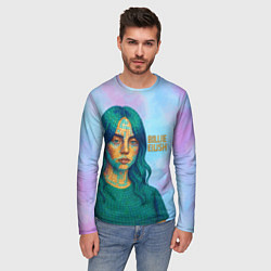 Лонгслив мужской Билли Айлиш из мозаики, цвет: 3D-принт — фото 2