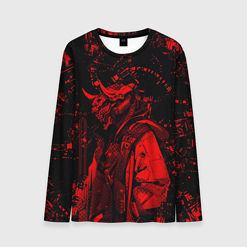 Мужской лонгслив Кибернетический Они / 3D-принт – фото 1