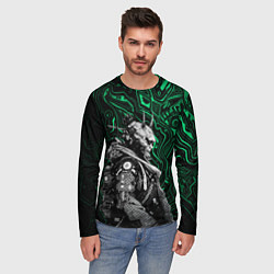 Лонгслив мужской Японский кибернетический Они, цвет: 3D-принт — фото 2
