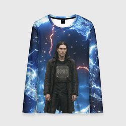 Лонгслив мужской Bones в именном бронежилете, цвет: 3D-принт