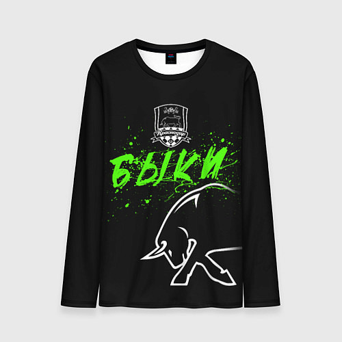 Мужской лонгслив ФК Краснодар - быки / 3D-принт – фото 1